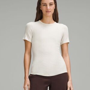 lululemon hold tight Cream Short Sleeve Tee